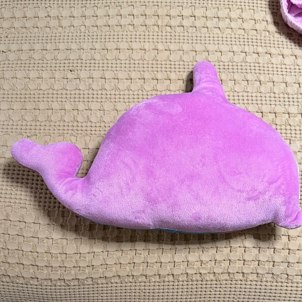 Purple Narwhal Plush Pillow - firm. Approx 19” long - Picture 3 of 5